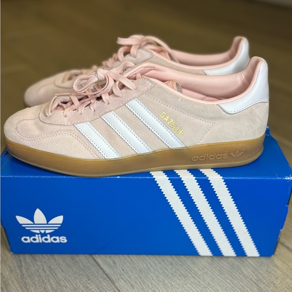 Adidas Original Gazelle Indoor- sandy pink/white/gum 9.5 new without tags. - Picture 2 of 6